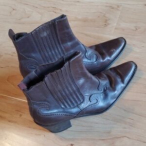 Brown Leather Ankle Boots